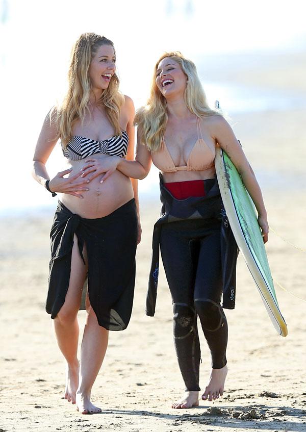Heidi Montag Beach Pregnant Sister 003