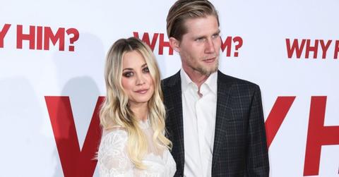 Kaley cuoco sheer dress red carpet boyfriend h