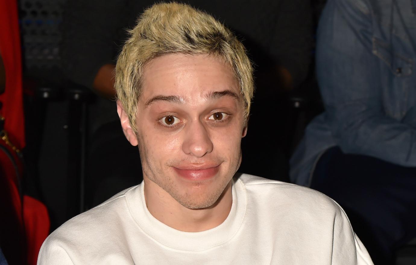 Pete Davidson showed up at Yankee Stadium without his new “bunny” tattoo, inspired by his former fiancé, Ariana Grande.