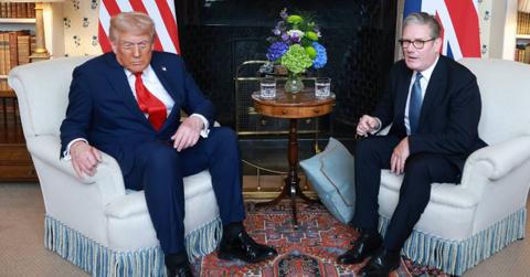 Photo of Donald Trump and British Prime Minister Keir Starmer.