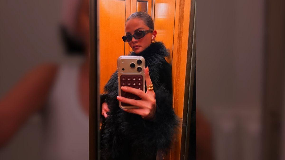 Photo of Selena Gomez rocked a glam look while posing in a mirror selfie.