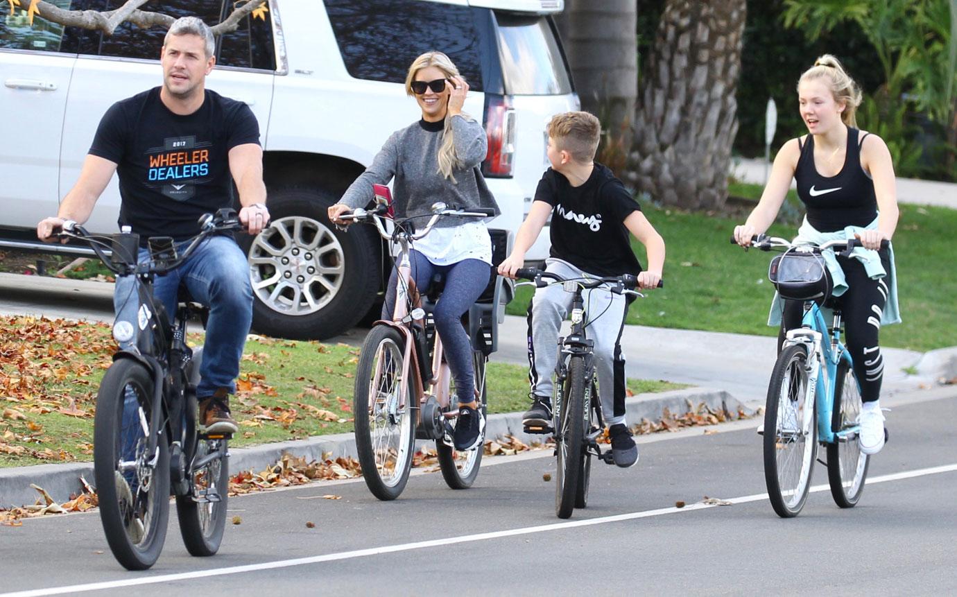 Christina And Ant Anstead Riding Their Bikes