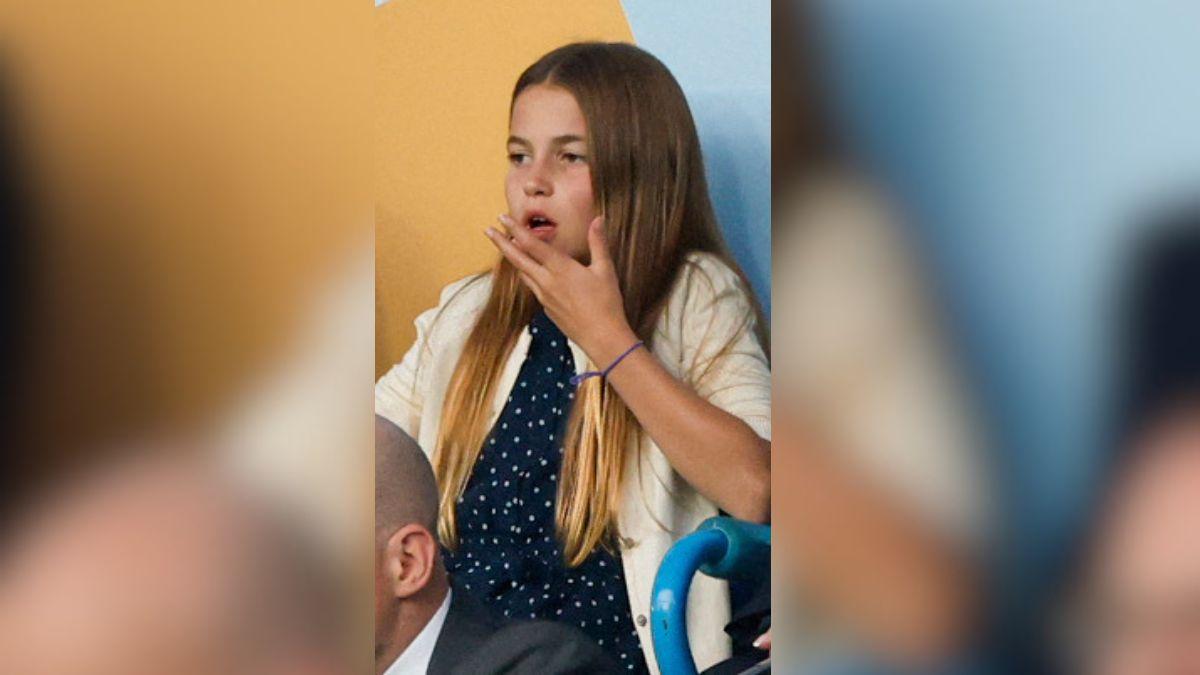 Image of Princess Charlotte experimented with nail polish during Wimbledon.