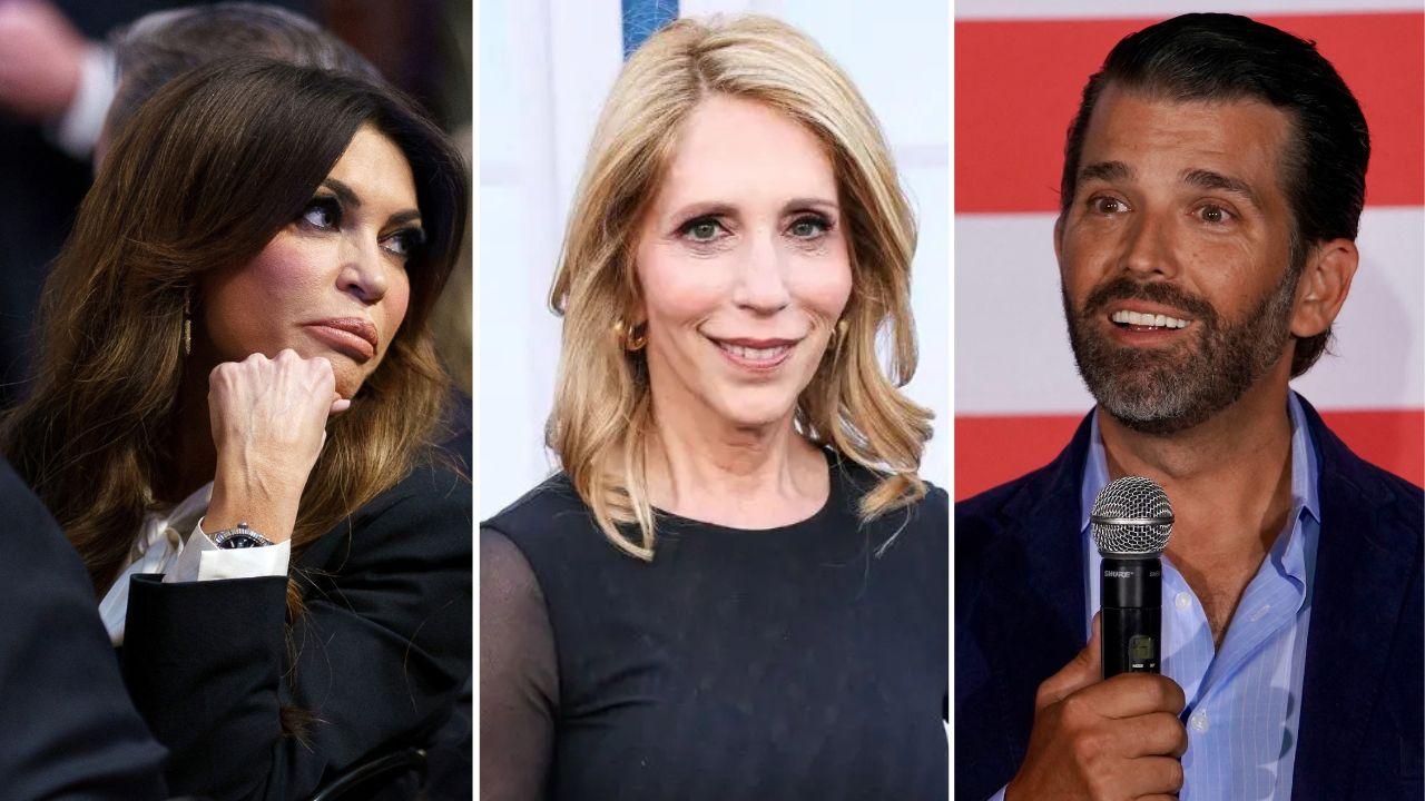 Photo of Kimberly Guilfoyle, Dana Bash and Donald Trump Jr.