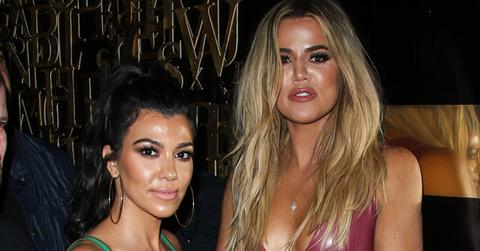 Kourtney Kardashian and Khloe Kardashian arrive at Scott Disick’s Birthday Celebration at 1 OAK Las Vegas at The Mirage