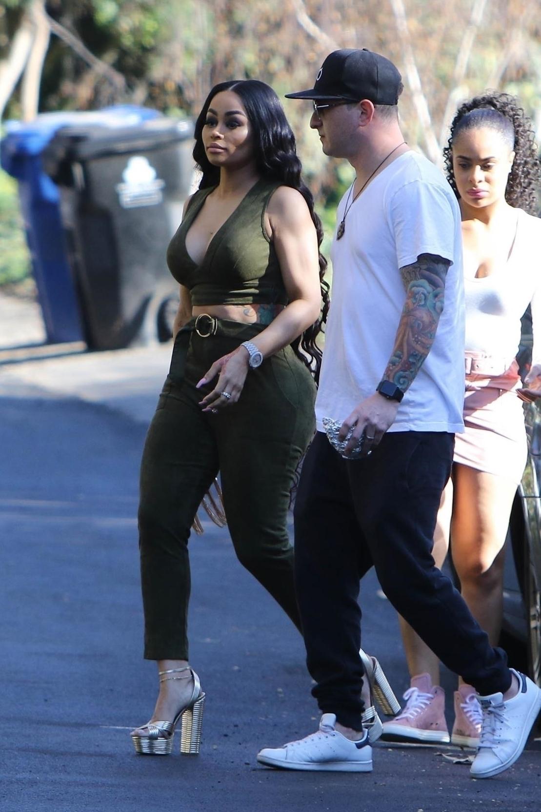 *EXCLUSIVE* Blac Chyna steps out wearing the diamond encrusted watch Rob gifted her