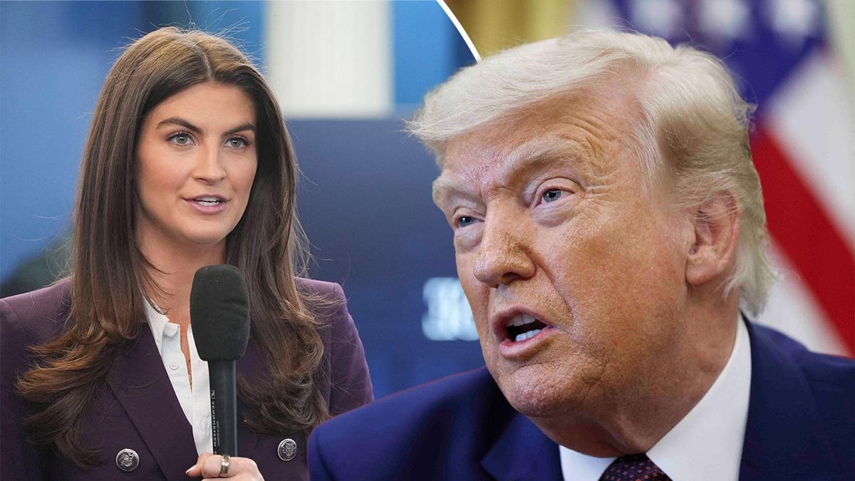 Composite photo of Kaitlan Collins and Donald Trump