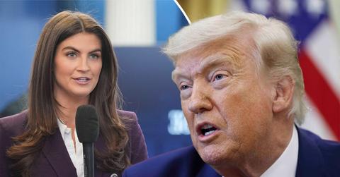 Composite photo of Kaitlan Collins and Donald Trump