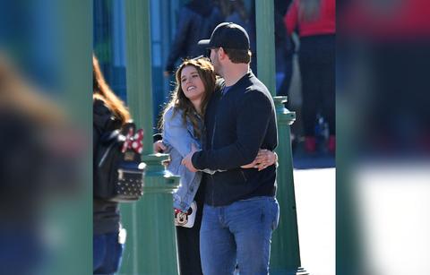 Chris Pratt and Katherine Schwarzenegger hug