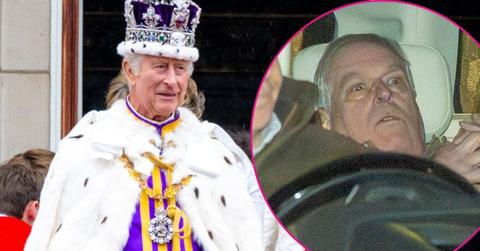 Split photo of King Charles and Ex-Prince Andrew.