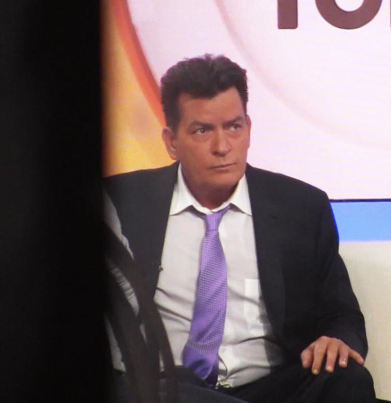 Charlie Sheen prepares for Today Show interview, gets make up