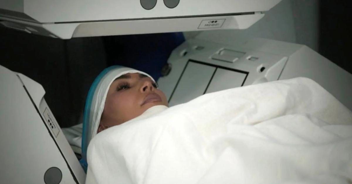 Image of Kim Kardashian went into an MRI scanner during her reality show.