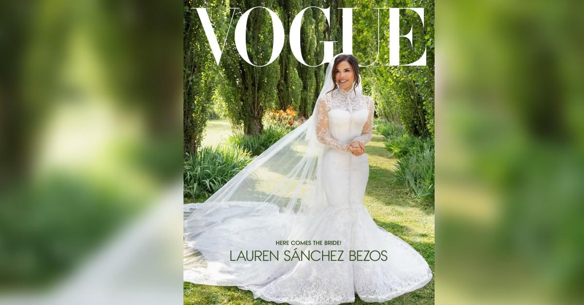 lauren sanchez wedding dress tierney gearon vogue