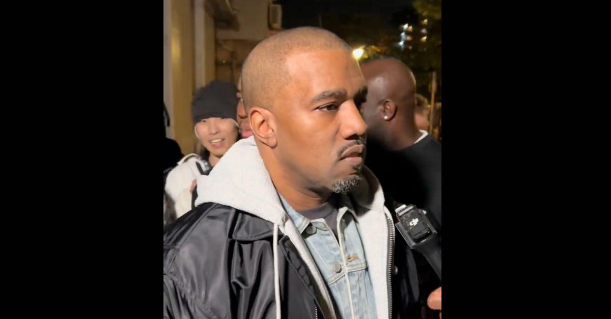 image of Kanye West looked depressed during a recent interview in Tokyo, Japan. 