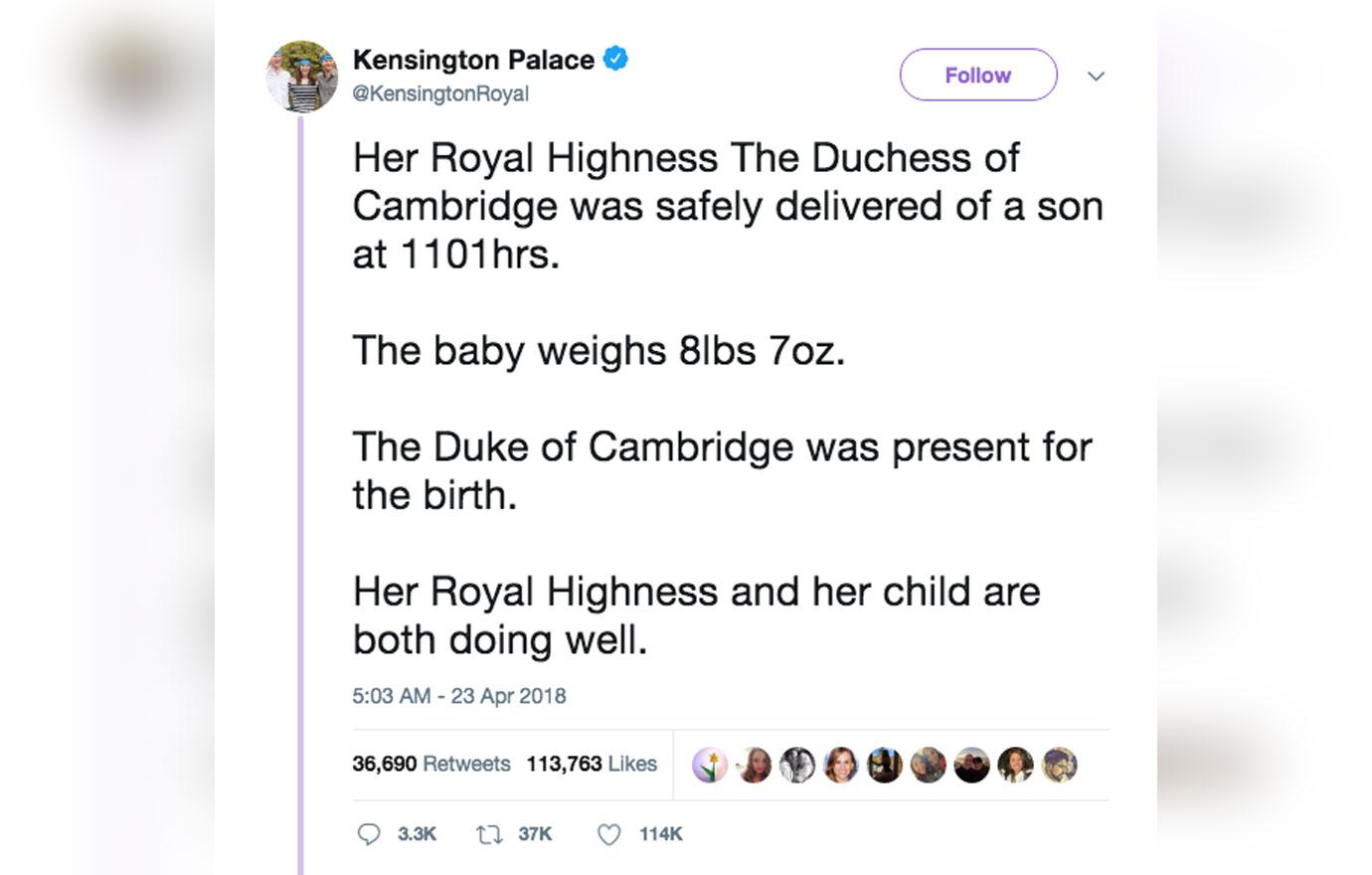 Royal Family Official Announcement Baby 3 Pics 05