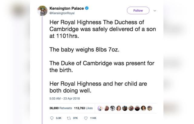 See The Royal Family’s Official Announcement Of Baby Number Three!
