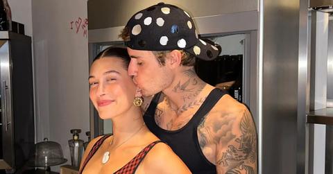 justin bieber kisses hailey cradles baby bump pregnancy photo