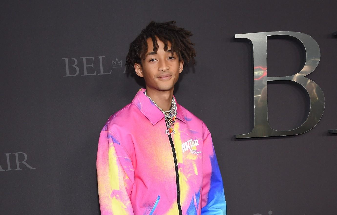 Jaden Smith Shapes Up in a Graphic Suit From His Own Brand for British Vogue  Fashion Party