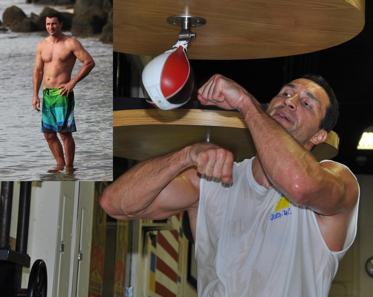 Undefeated Heavyweight boxing champion Wladimir Klitschko training at the Lucky Street Gym in Hollywood, FL