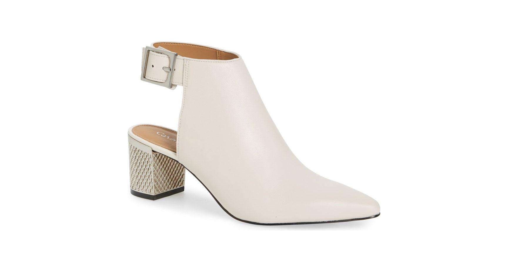 Calvin klein whats hot right now white booties