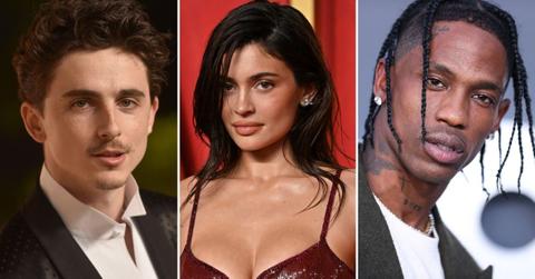 photo of Timothée Chalamet, Kylie Jenner and Travis Scott