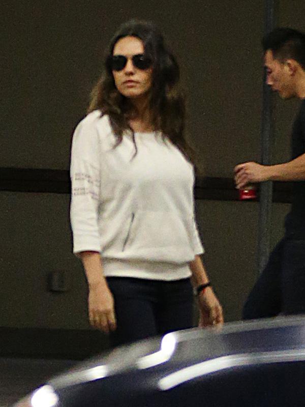 Mila Kunis seen shopping at Ralphs grocery store in Studio City, CA