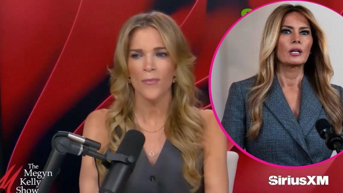 image and inset of Megyn Kelly and Melania trump