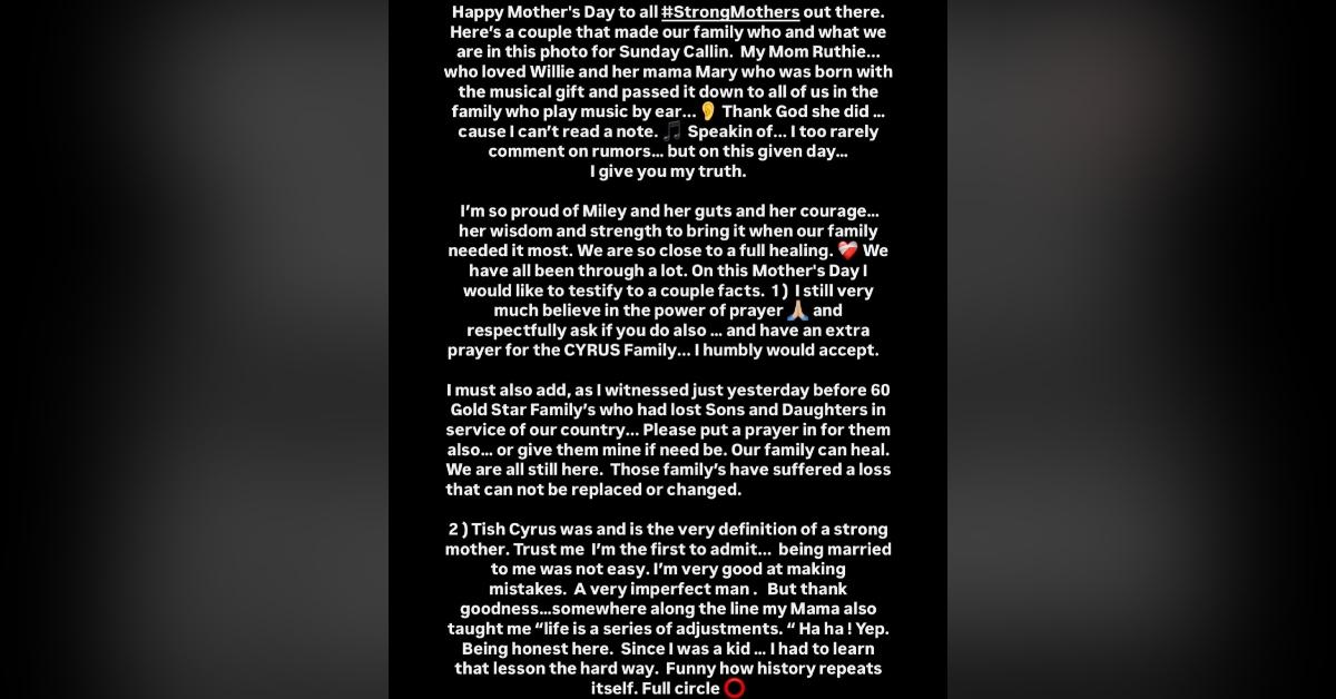 miley cyrus alleged family drama explained
