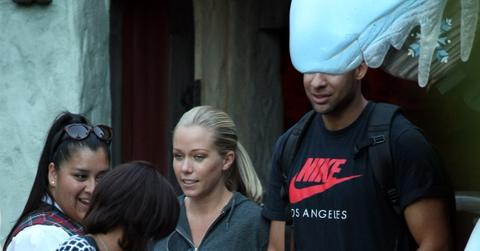 Kendra Wilkinson Baskett and husband Hank Baskett are spotted at Disneyland in Anaheim, CA
