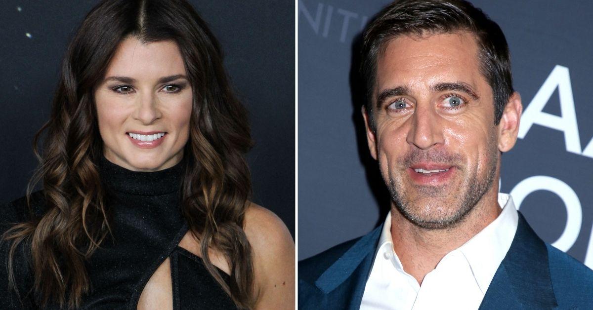 photo of Danica Patrick and Aaron Rodgers