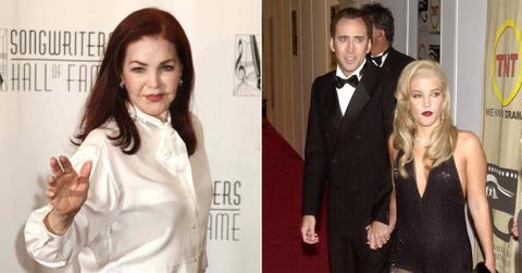 Photo of Priscilla Presley, Lisa Marie Presley and Nicolas Cage