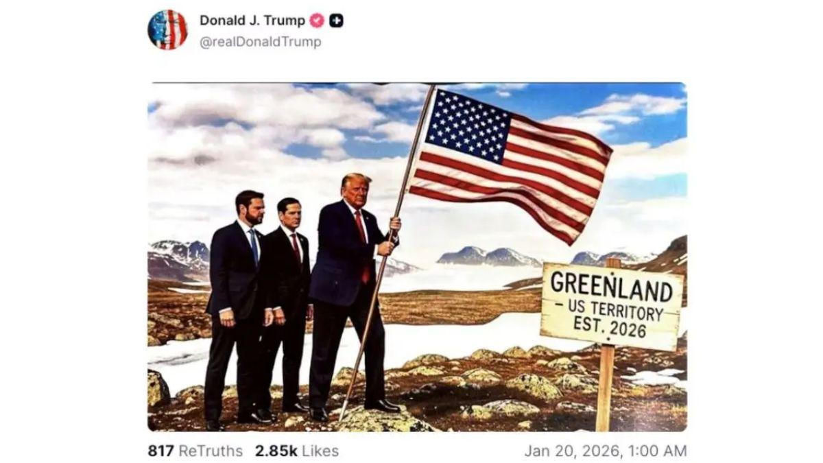 image of Donald Trump posted edited photos of himself and others on Truth Social.