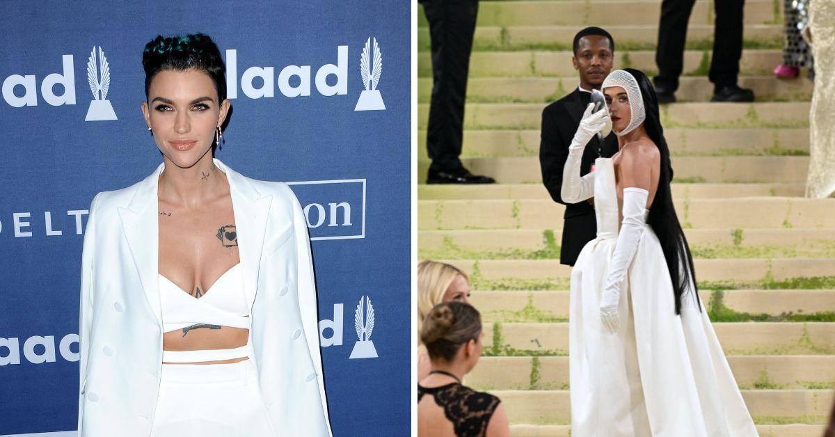 image of Katy Perry’s futuristic Stella McCartney outfit and dramatic face mask received mixed reactions.