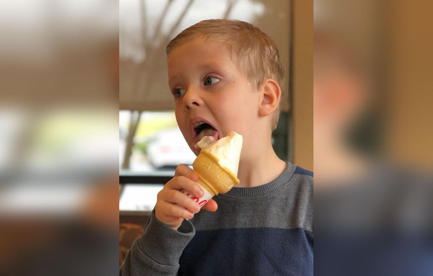 Jill Duggar son Israel eating ice cream