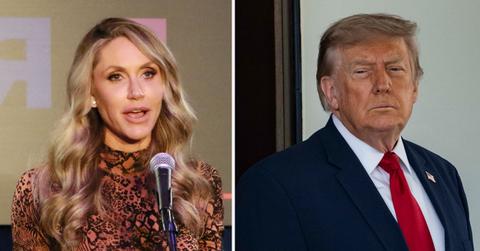 Composite photo of Lara Trump and Donald Trump.