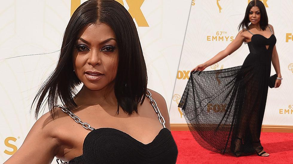 Taraji p henson 2015 emmy red carpet