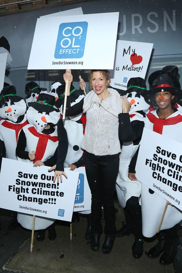 Alysia Reiner hosted Cool Effect`s #SaveOurSnowmen climate change mockumentary screening