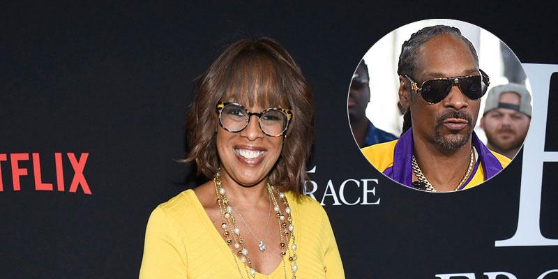 Gayle King On Red Carpet Snoop Dogg Inset