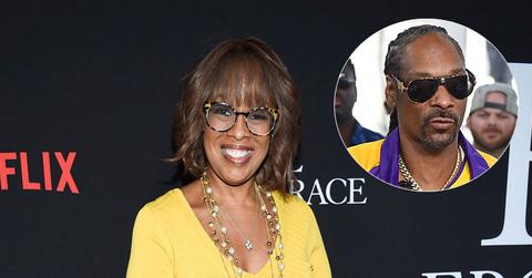Gayle King On Red Carpet Snoop Dogg Inset