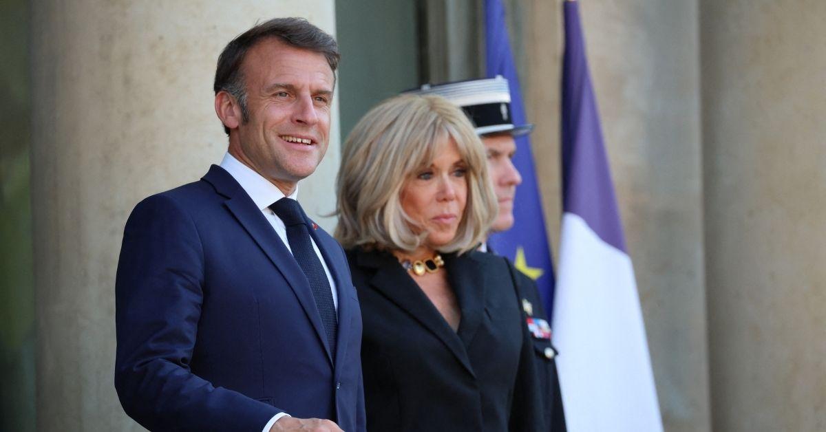 Photo of Emmanuel Macron and Brigitte Macron