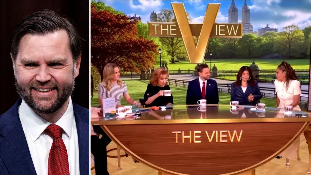 Composite photo of JD Vance and 'The View.'