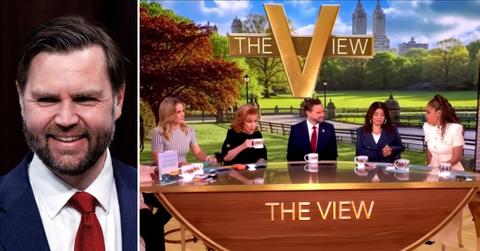 Composite photo of JD Vance and 'The View.'