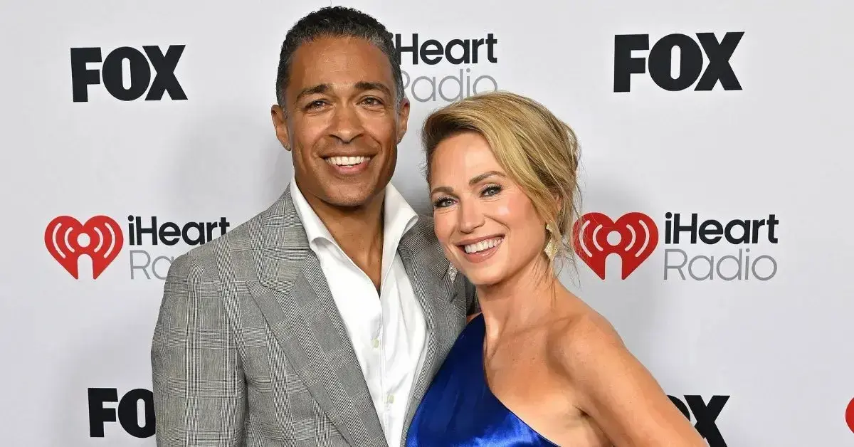 Image of Amy Robach and T.J. Holmes announced their engagement in October 2025.