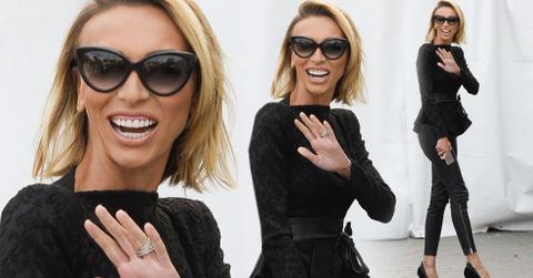 Giuliana rancic skinny arms legs black leather 02