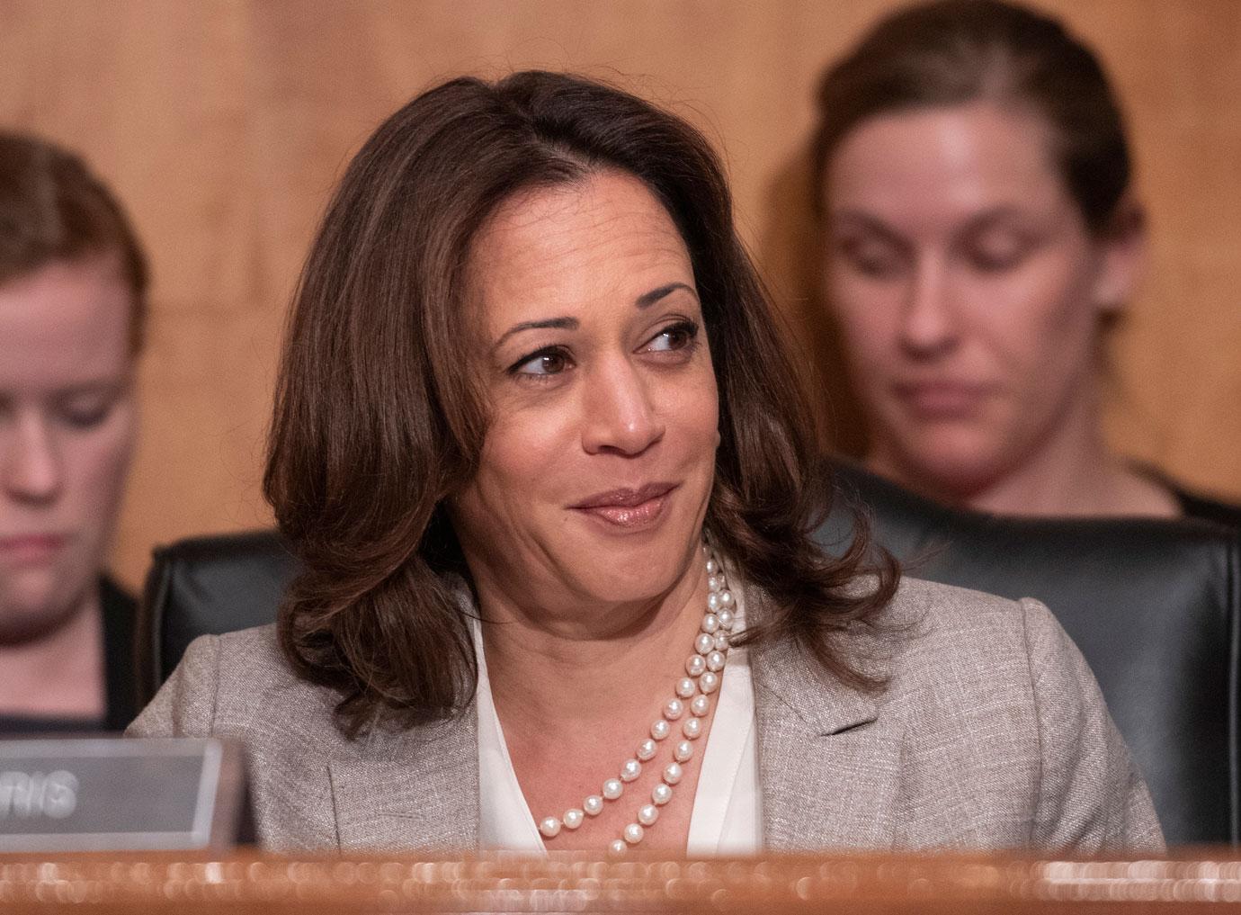 Kamala Wearing Grey Blazer