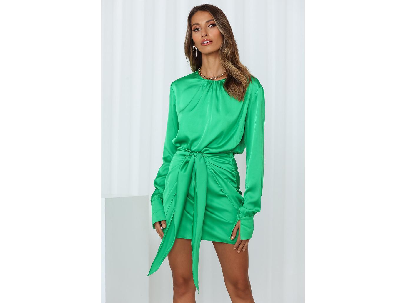 alessandra ambrosio green hello molly dress new york city