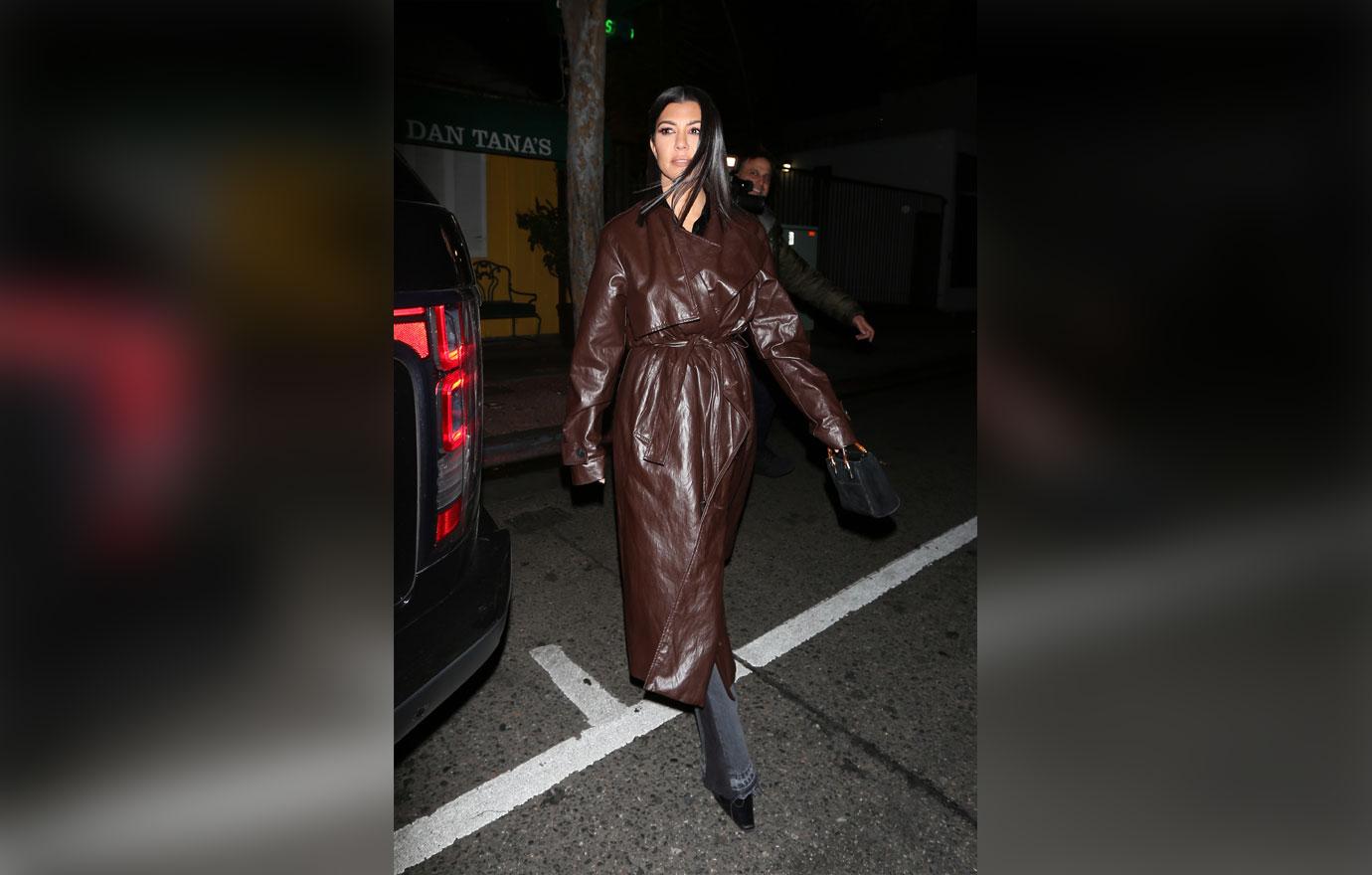 Kourtney Kardashian Rocks Fierce Leather Jacket For Dinner