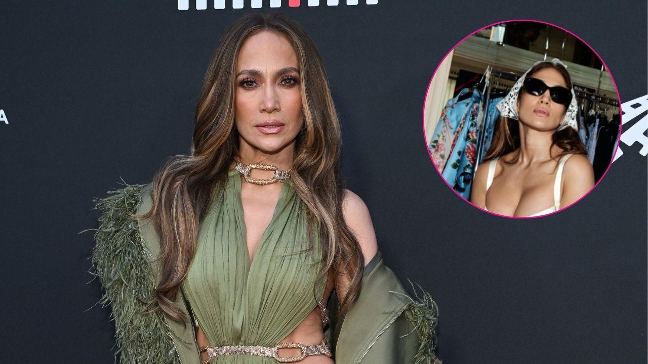 Image of Jennifer Lopez wore a white bikini for the recent photos.
