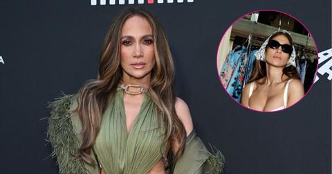 Image of Jennifer Lopez wore a white bikini for the recent photos.