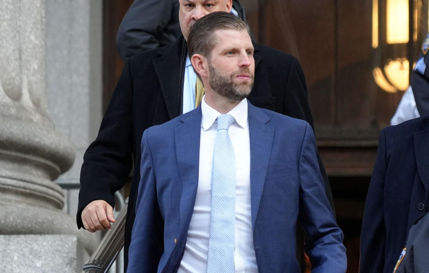 eric trump rages potholes outside court